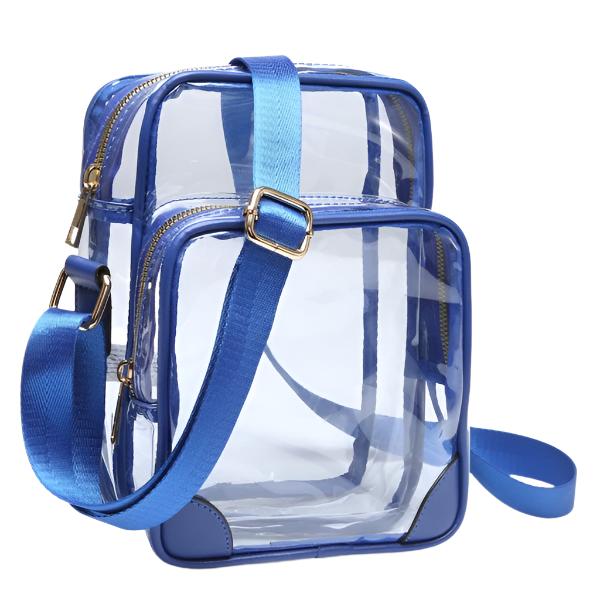 TEEK - See Thru Multi Compartment Crossbody Bag BAG TEEK FG ROYAL BLUE  