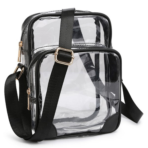 TEEK - See Thru Multi Compartment Crossbody Bag BAG TEEK FG BLACK  