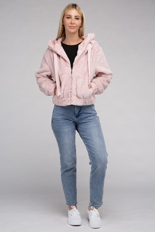 TEEK - Fluffy Zip-Up Teddy Hoodie JACKET TEEK FG   