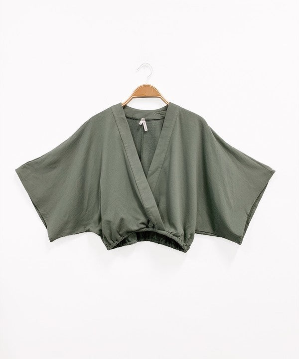 TEEK - Hemp Kimono Crop TOPS TEEK FG   