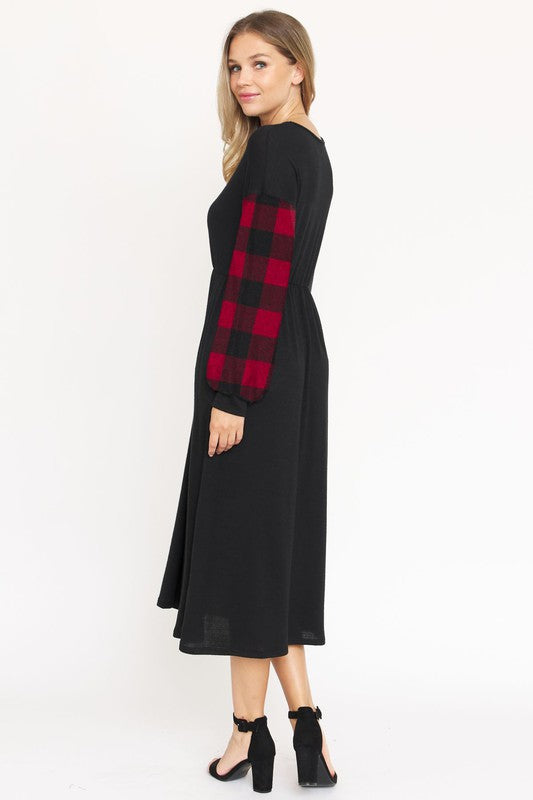 TEEK - Knit Bishop Sleeve Tea Dress DRESS TEEK FG   