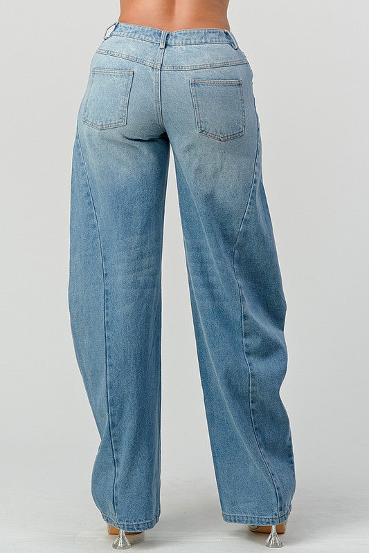 TEEK - Wide Leg Denim Jeans JEANS TEEK FG   