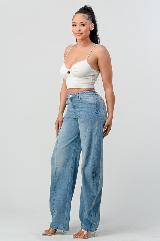 TEEK - Wide Leg Denim Jeans JEANS TEEK FG   