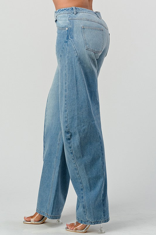 TEEK - Wide Leg Denim Jeans JEANS TEEK FG   