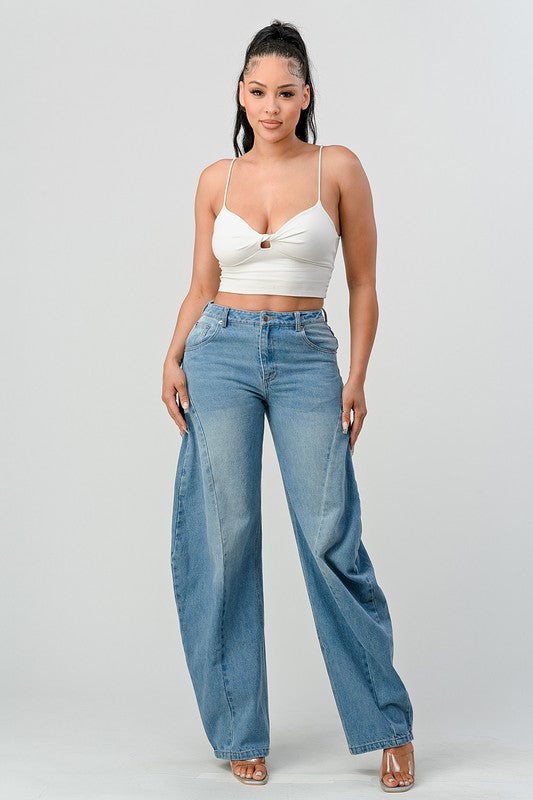 TEEK - Wide Leg Denim Jeans JEANS TEEK FG   