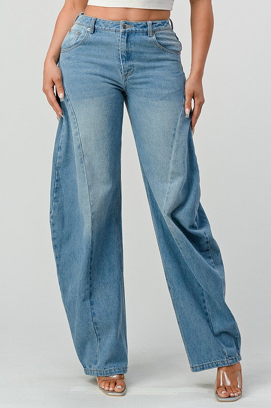 TEEK - Wide Leg Denim Jeans JEANS TEEK FG S  