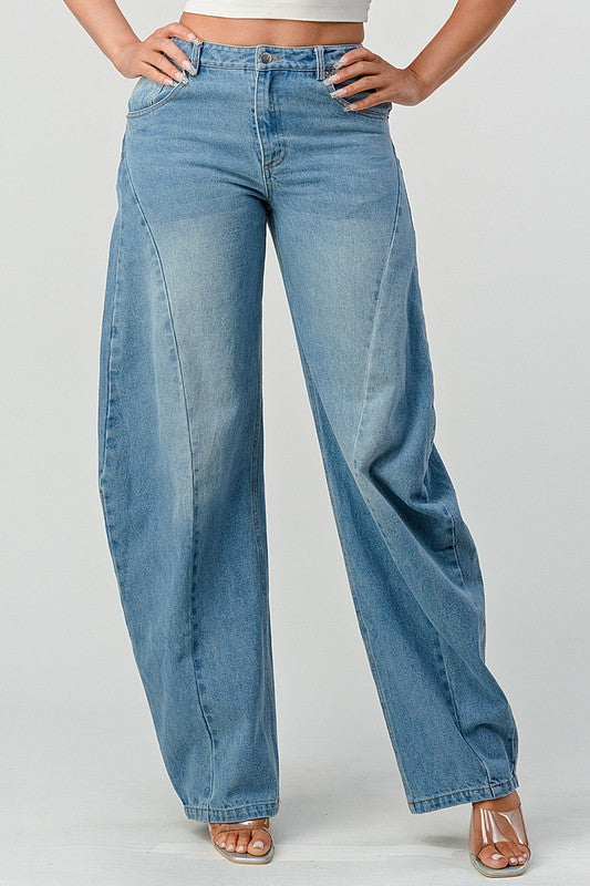 TEEK - Wide Leg Denim Jeans JEANS TEEK FG   