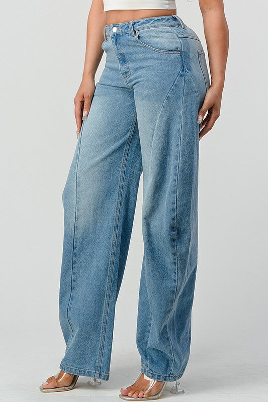 TEEK - Wide Leg Denim Jeans JEANS TEEK FG   