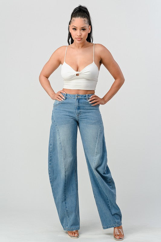 TEEK - Wide Leg Denim Jeans JEANS TEEK FG   