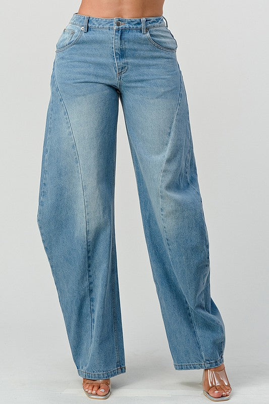 TEEK - Wide Leg Denim Jeans JEANS TEEK FG   