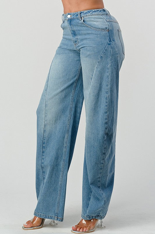 TEEK - Wide Leg Denim Jeans JEANS TEEK FG   