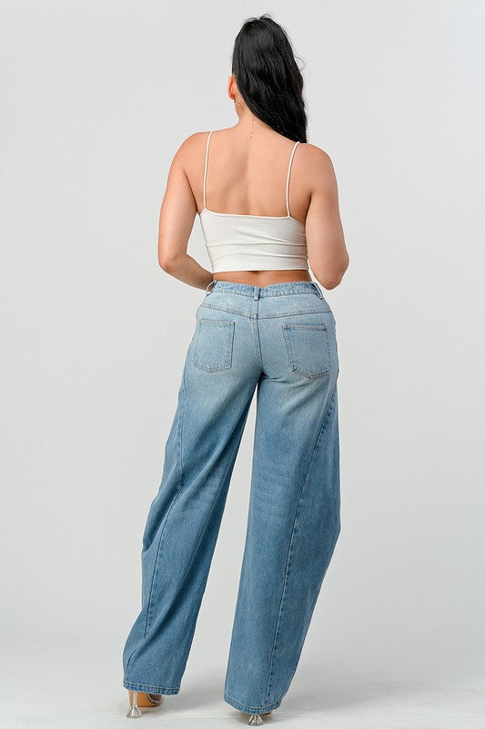 TEEK - Wide Leg Denim Jeans JEANS TEEK FG   