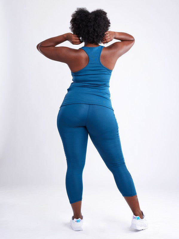 TEEK - High-Waisted Workout Leggings Pocketed Mesh Panels PANTS TEEK FG