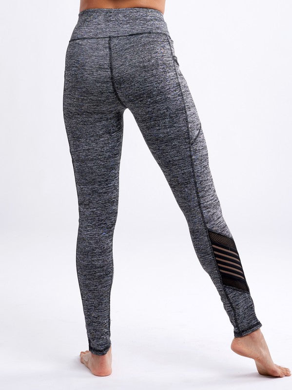 TEEK - High-Waisted Workout Leggings Pocketed Mesh Panels PANTS TEEK FG