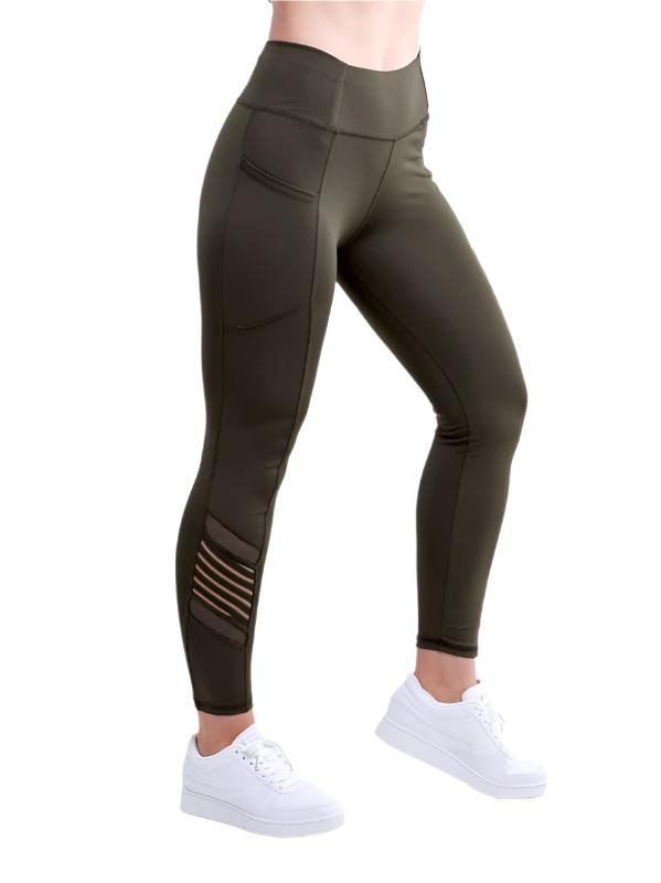 TEEK - High-Waisted Workout Leggings Pocketed Mesh Panels PANTS TEEK FG