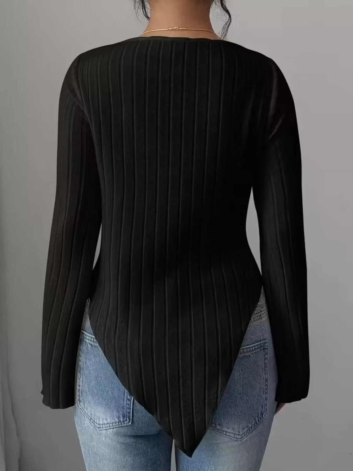TEEK - Cowl Neck Ribbed Knit Top TOPS TEEK Trend