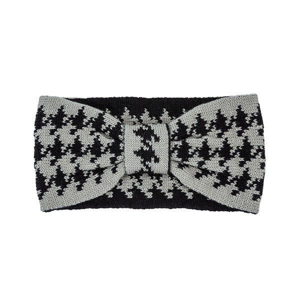 TEEK - HOUNDSTOOTH BOW HEADBAND HEADBAND TEEK FG BDMT/GREY  