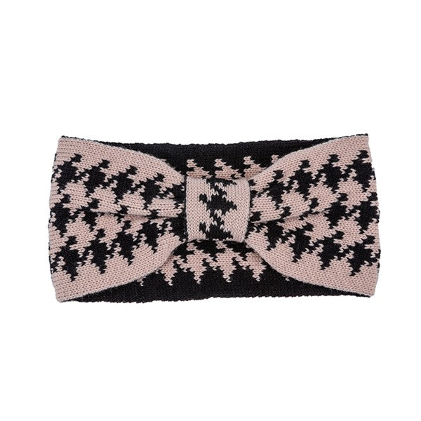 TEEK - HOUNDSTOOTH BOW HEADBAND HEADBAND TEEK FG LRMT / PINK  