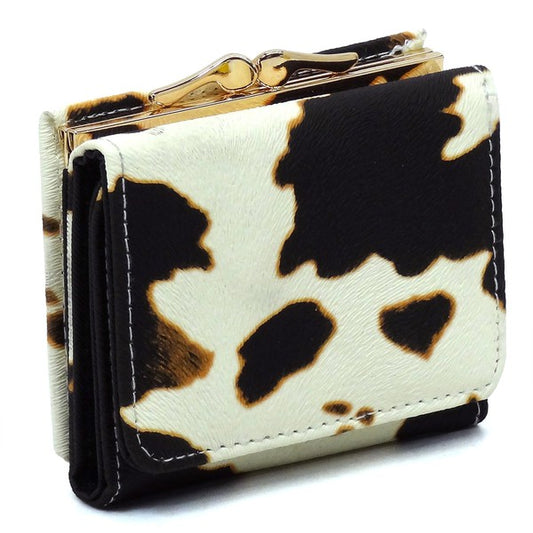 TEEK - Saffiano Kiss Lock Tri-fold Wallet BAG TEEK FG COW  