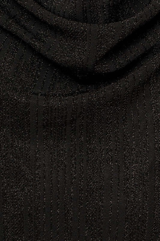 TEEK - Black Cowl Neck Bodysuit TOPS TEEK FG   