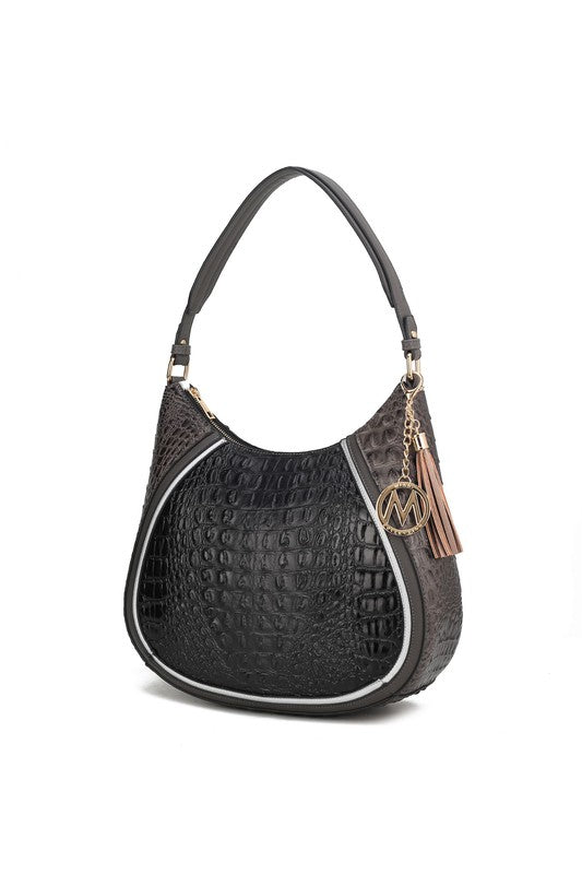 TEEK - Nayra Hobo Handbag BAG TEEK FG Black-Charcoal  