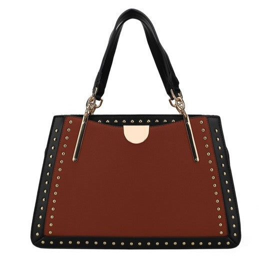 TEEK - MKF Aubrey Satchel Handbag CrossoveR BAG TEEK FG Cognac - Black  
