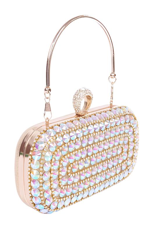 TEEK - Crystal Iconic Convertible Box Clutch BAG TEEK FG   