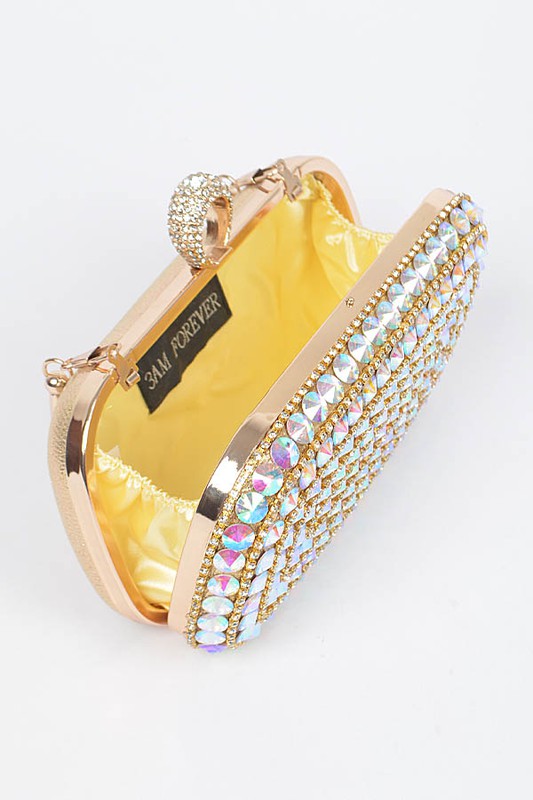 TEEK - Crystal Iconic Convertible Box Clutch BAG TEEK FG   