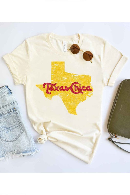 TEEK - TEXAS CHICA GRAPHIC PLUS SIZE TEE TOPS TEEK FG   