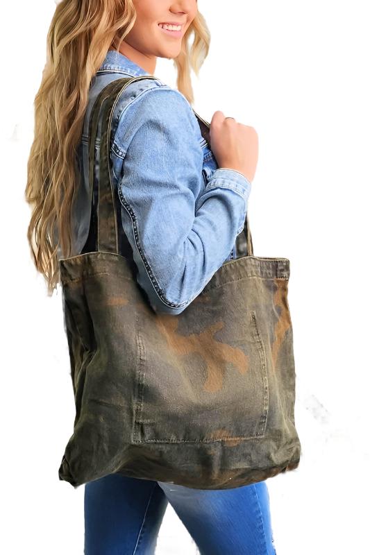 TEEK - Camo Cotton Canvas Tote Bag Purse BAG TEEK FG   