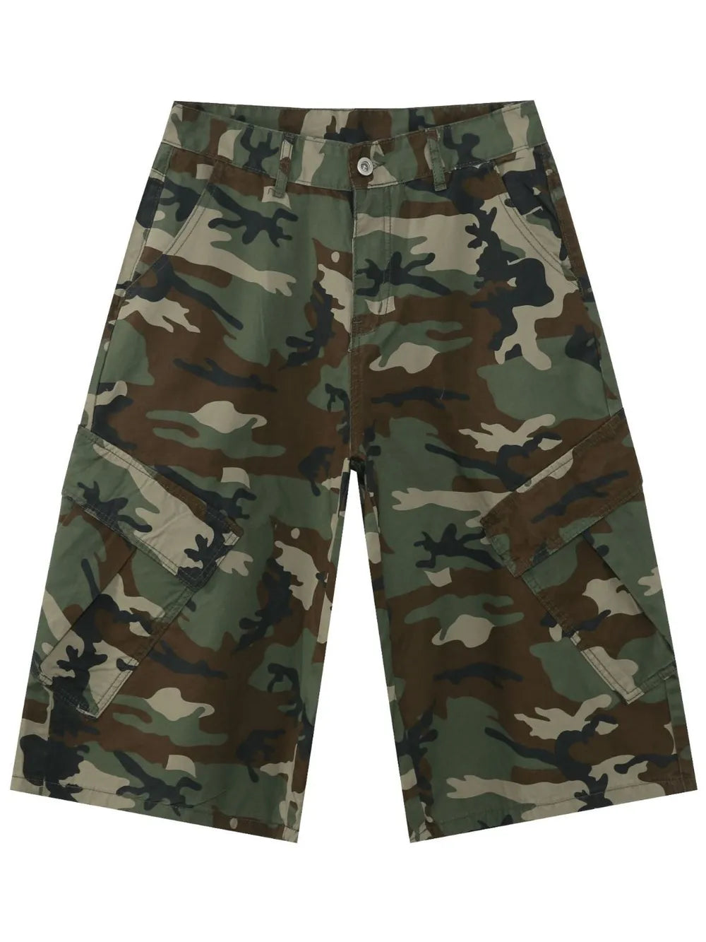 TEEK - Mens Green Camouflage Denim Cargo Shorts SHORTS TEEK Trend