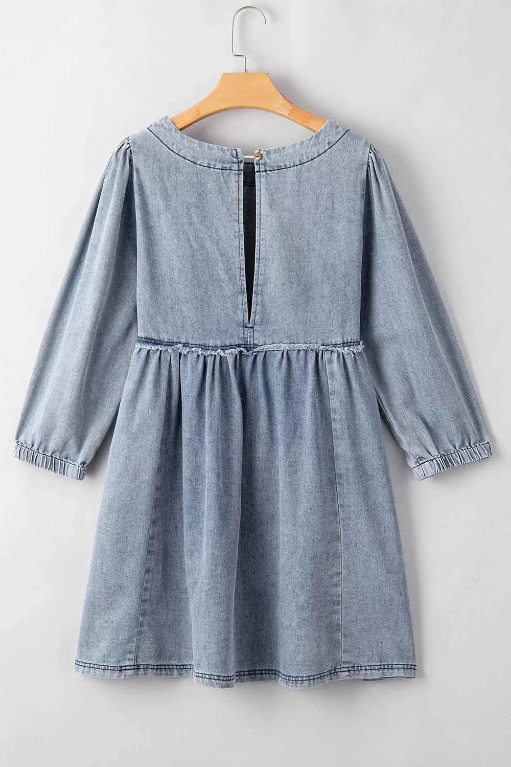 TEEK - Vintage Wash Denim Dress with Pockets DRESS TEEK Trend
