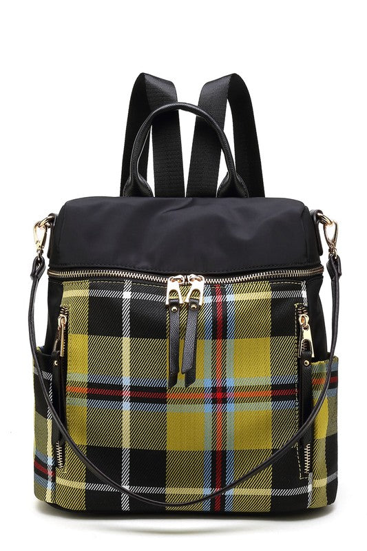 TEEK - MKF Collection Nishi Plaid Backpack BAG TEEK FG Mustard  