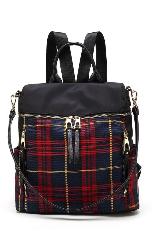 TEEK - MKF Collection Nishi Plaid Backpack BAG TEEK FG Red  