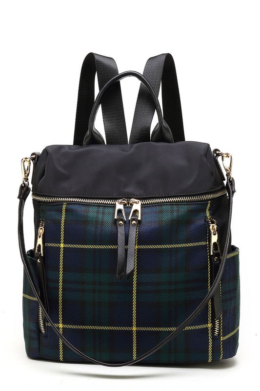 TEEK - MKF Collection Nishi Plaid Backpack BAG TEEK FG Green  