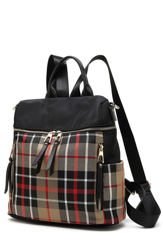 TEEK - MKF Collection Nishi Plaid Backpack BAG TEEK FG Brown  