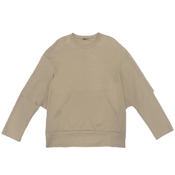 TEEK - Mens Double Layered Pullover Sweatshirt TOPS TEEK FG STONE 2XL 