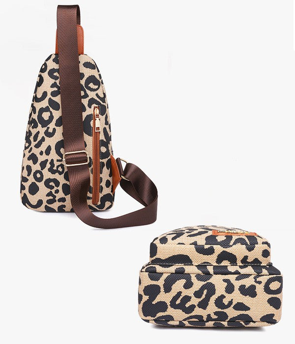 TEEK - Animal Print Leopard Sling Crossbody Bag BAG TEEK FG   