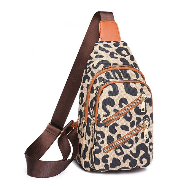 TEEK - Animal Print Leopard Sling Crossbody Bag BAG TEEK FG   