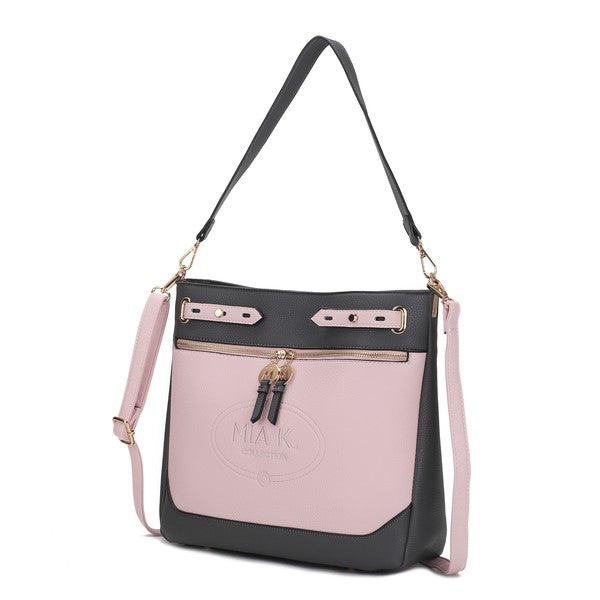 TEEK - MKF Collection Evie Two Tone Shoulder Bag BAG TEEK FG Charcoal Pink  