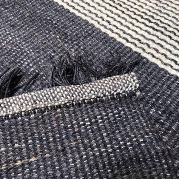 TEEK - 5x7 Feet Hand Woven Striped Jute/Wool Area Rug RUG TEEK FG   