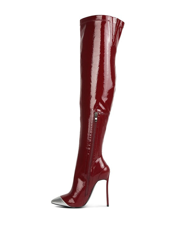 TEEK - Chimes High Heel Patent Long Boots SHOES TEEK FG   