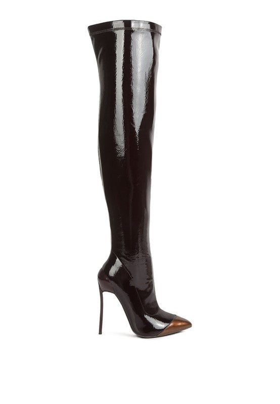 TEEK - Chimes High Heel Patent Long Boots SHOES TEEK FG   