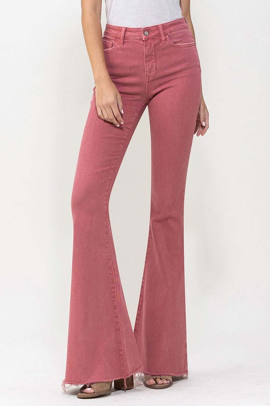 TEEK - Mineral Red High Rise Super Flare Jeans JEANS TEEK FG   