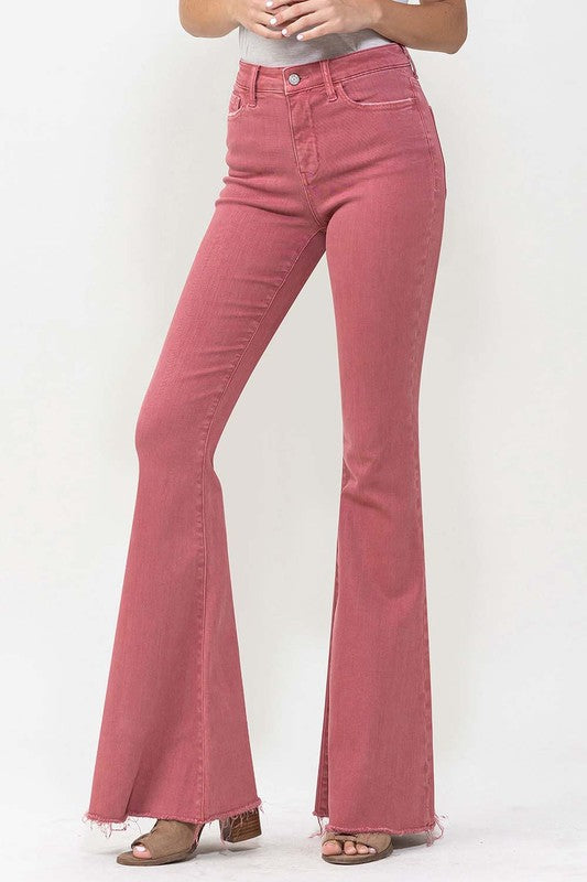 TEEK - Mineral Red High Rise Super Flare Jeans JEANS TEEK FG   