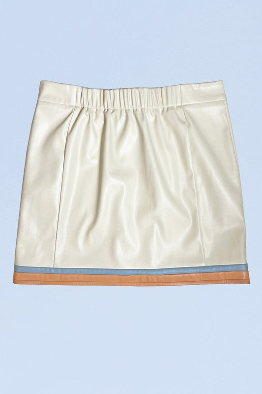 TEEK - Cream Retro Stripe Skirt SKIRT TEEK FG   