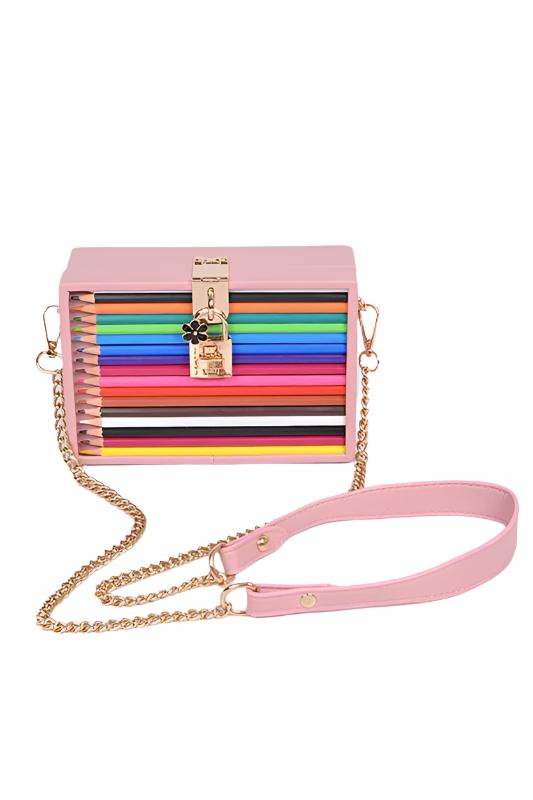 TEEK - Locket Color Pencil Box Clutch BAG TEEK FG Pink  