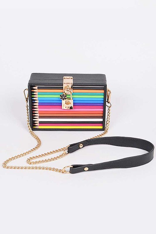 TEEK - Locket Color Pencil Box Clutch BAG TEEK FG Black  