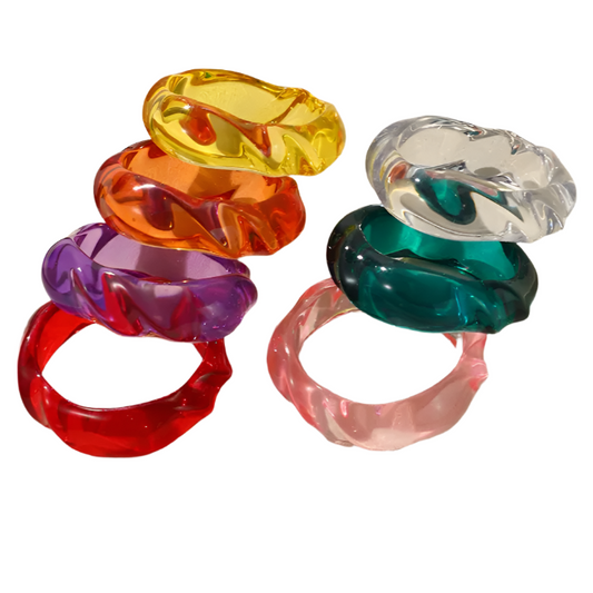 TEEK - Transparent Resin Round Bangle Bracelet JEWELRY theteekdotcom   