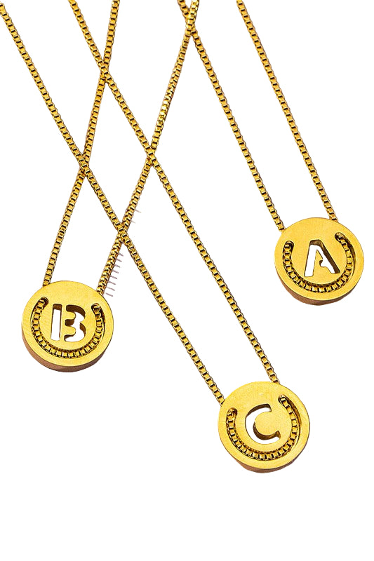 TEEK - Stainless Cut Out Initial Box Chain Necklace JEWELRY TEEK FG I